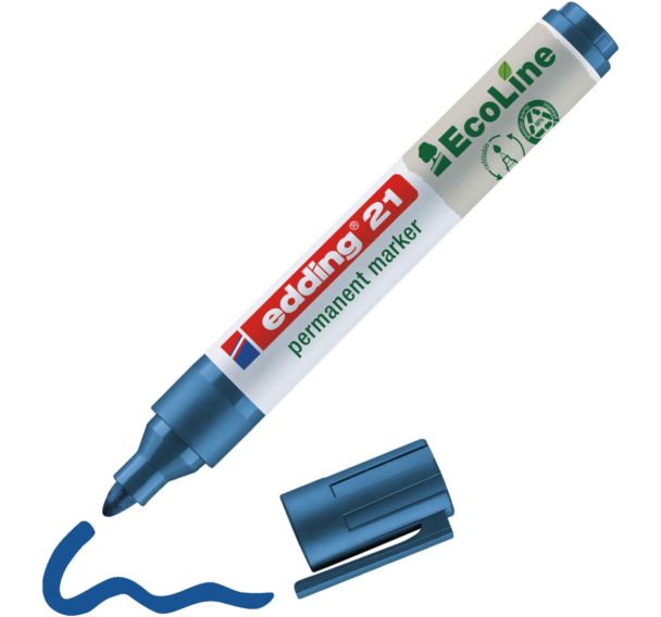 Marqueur permanent Edding Ecoline 21 - Pointe ogive - Edding
