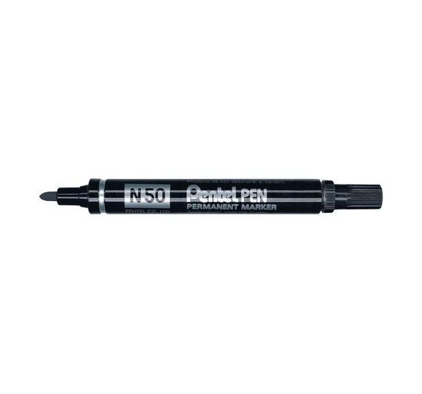 Marqueur permanent N50 - Pointe ogive - À capuchon - Pentel