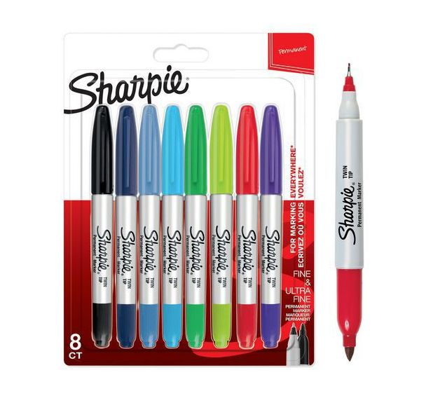 Marqueur permanent Sharpie Twin Tip 2 tailles de pointes