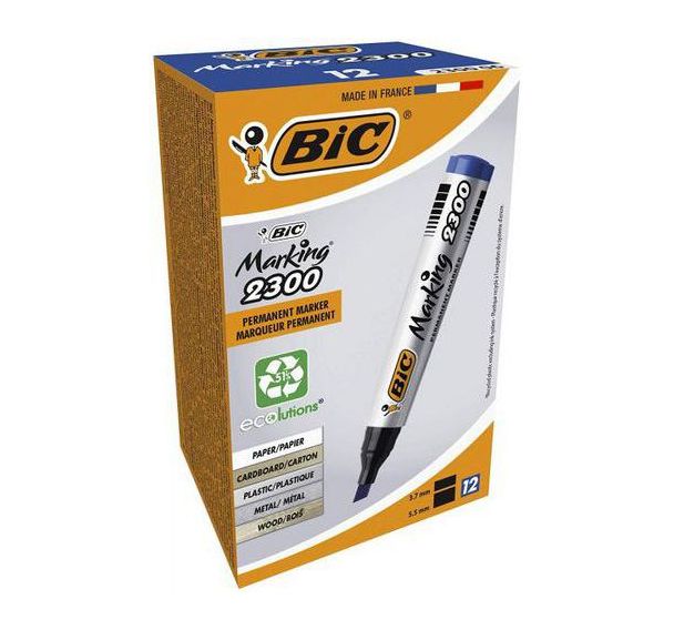 Marqueur permanent pointe biseautée - Bic
