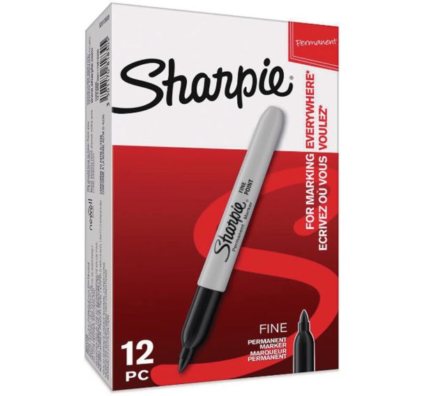 Marqueur permanent pointe fine - Boîte de 12 - Sharpie