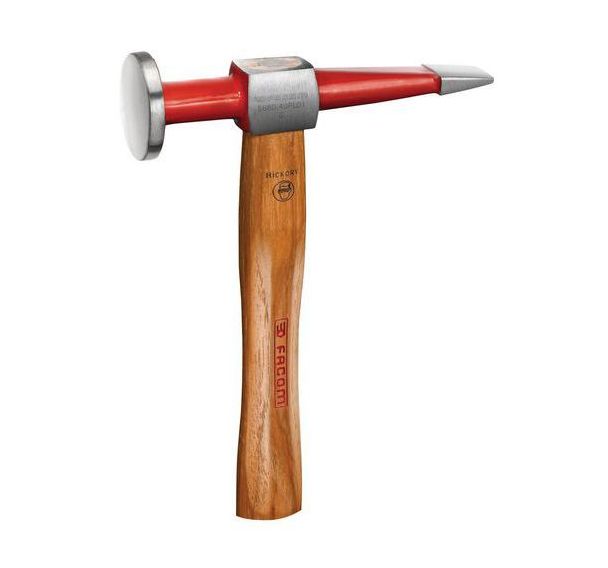 Marteau à panne droite et tête ronde plate