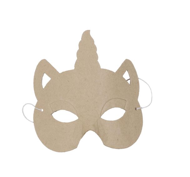 Masque enfant licorne 0,1x15x14cm (Lot de 10)
