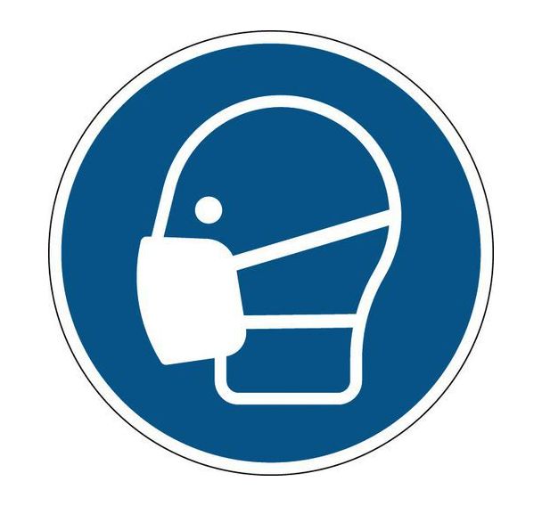 Masque obligatoire rigide 10 cm Ø