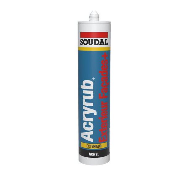 Mastic ACRYRUB Extérieur façade+ 300 ml blanc