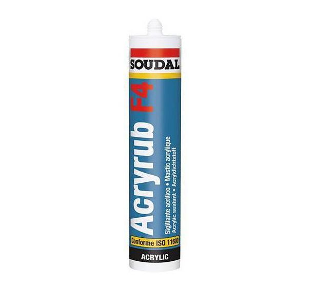 Mastic acrylique pour raccordement Acryrub F4 - Soudal