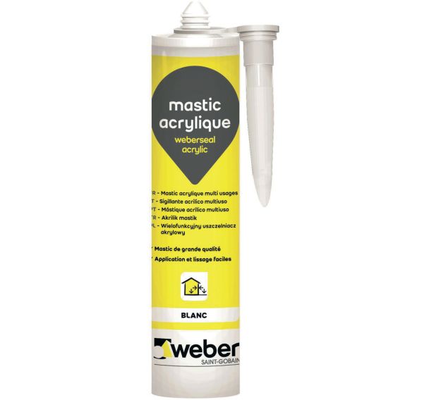 Mastic multi usages acrylique - Weberseal 300 mL