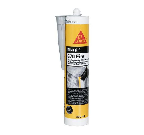 Mastic silicone résistant au feu Sikasil 670 - Sika