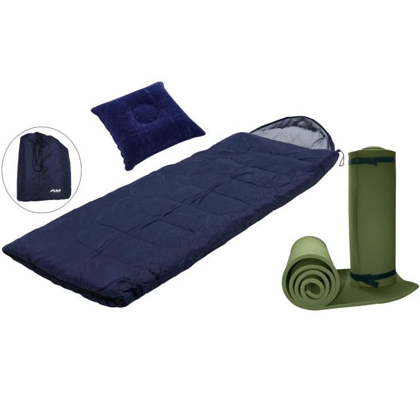 Matelas + sac de couchage + oreiller Cao Camping