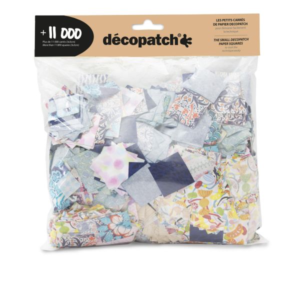 Maxi pack 11 000 carrés Décopatch 3x3cm