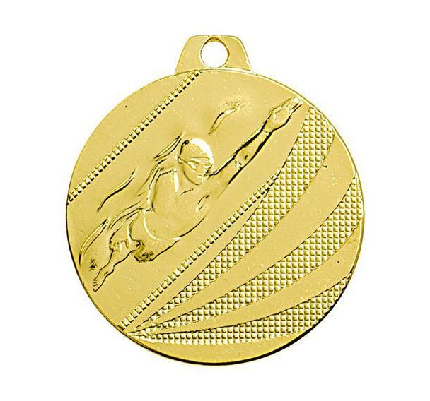 Médaille - natation - or - 40 mm