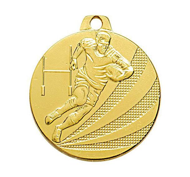 Médaille - rugby - or - 40 mm