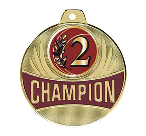 Médaille 2ème - champion - 50mm