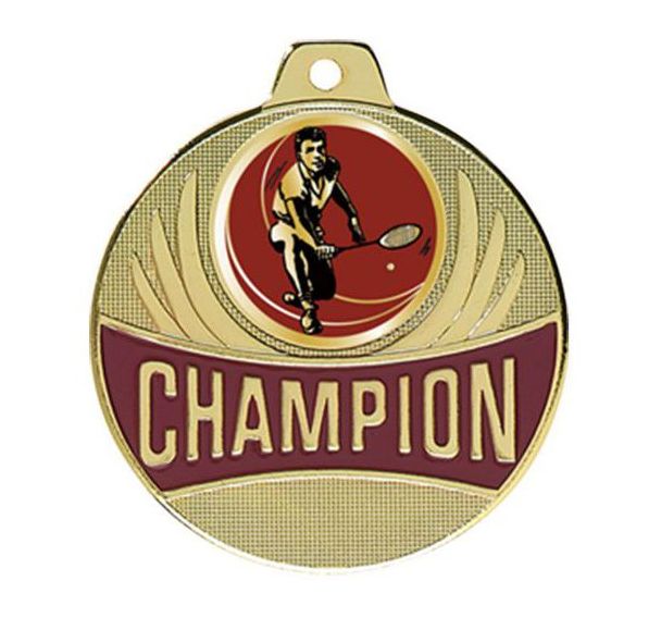 Médaille badminton - champion - 50mm