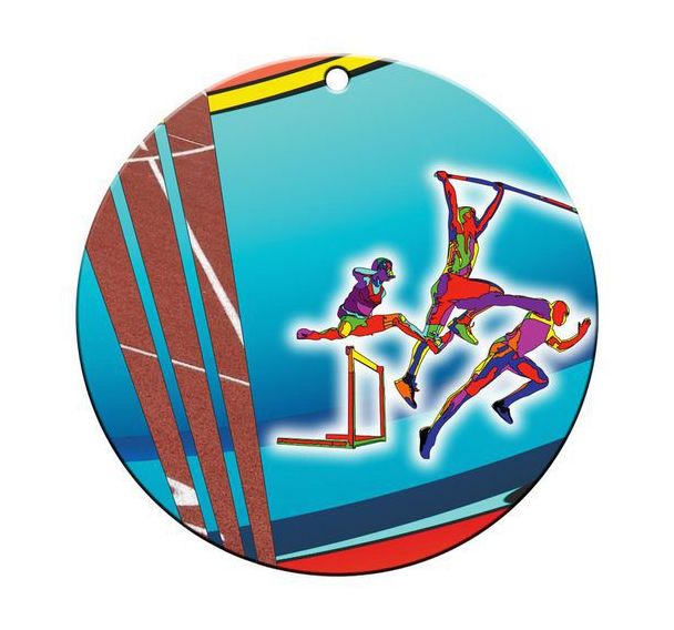 Médaille céramique - athlétisme - 70mm