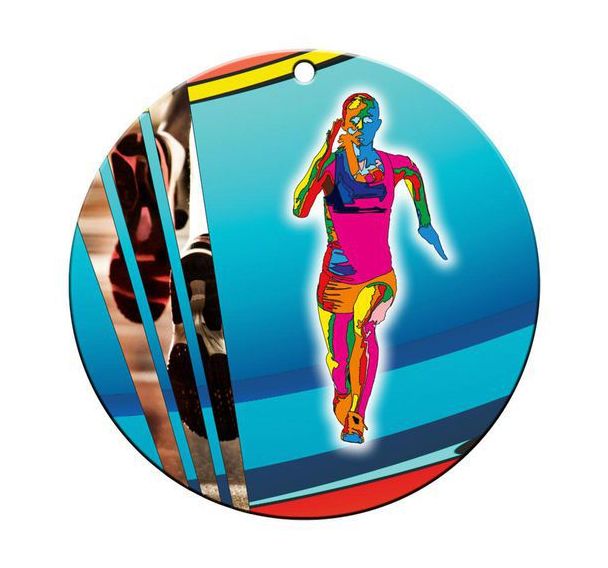 Médaille céramique - course féminine - 70mm