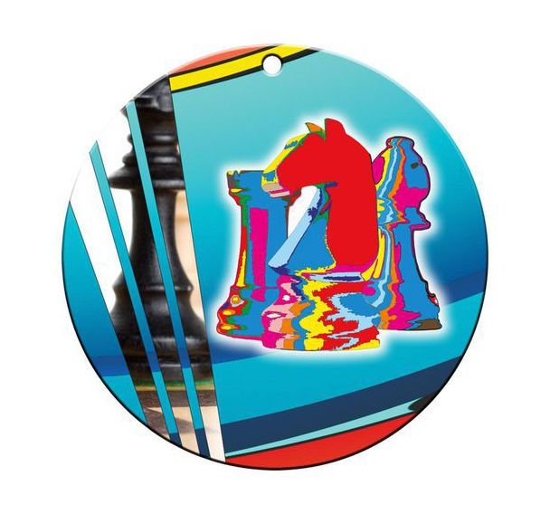 Médaille céramique - échecs - 70mm