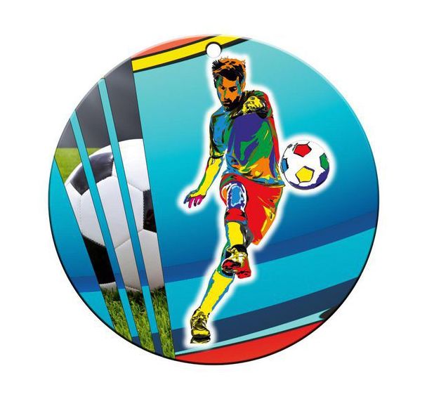 Médaille céramique - football masculin - 70mm
