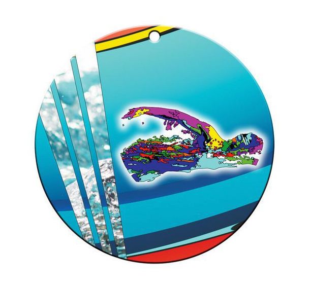 Médaille céramique - natation masculine - 70mm