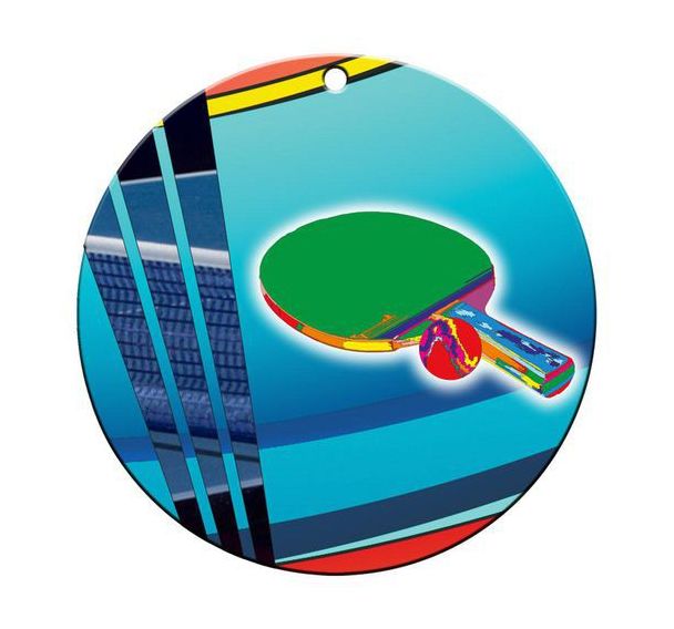 Médaille céramique - tennis de table - 70mm