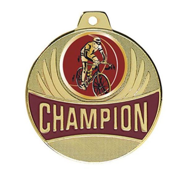 Médaille cyclisme - champion - 50mm
