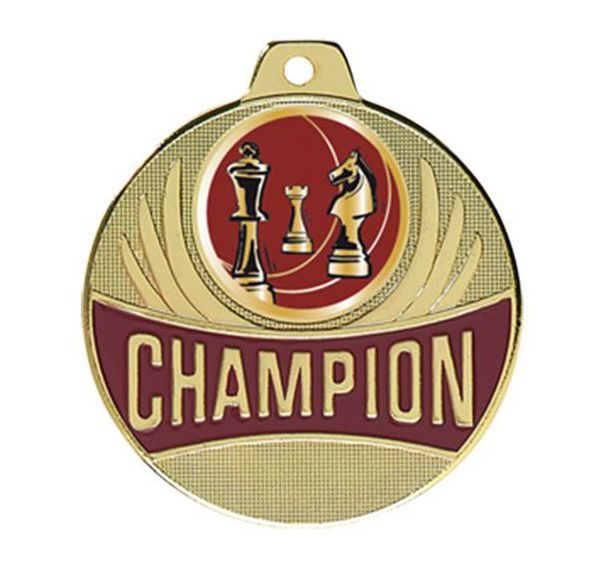 Médaille échecs - champion - 50mm
