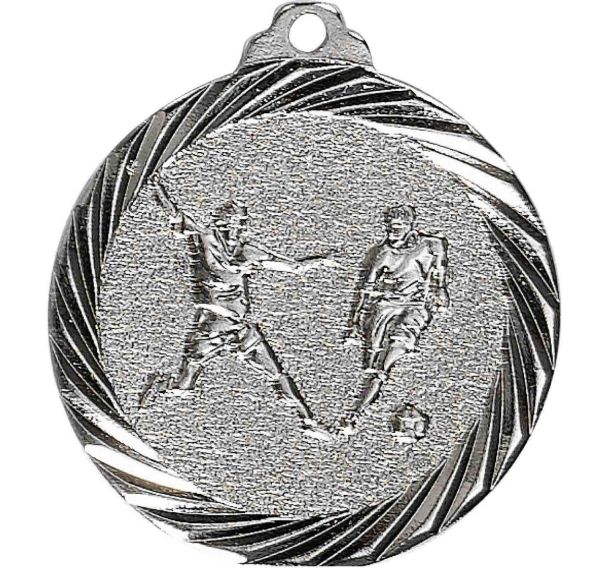 Médaille foot argent 32mm - Duel
