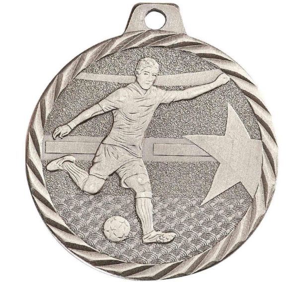 Médaille foot argent 50mm