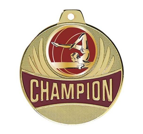 Médaille gym femme - champion - 50mm