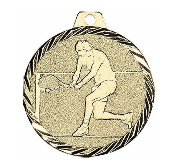 Médaille tennis or - 50mm