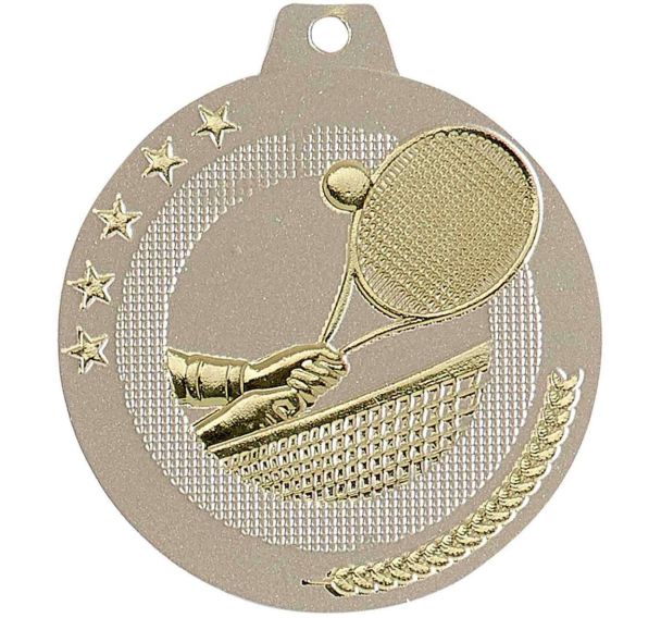 Médaille tennis sable et or - highlight - 50mm