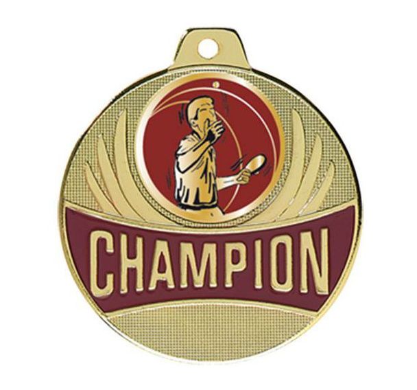 Médaille tennis table - champion - 50mm