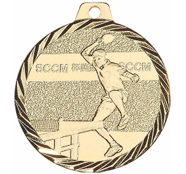 Médaille tennis table or - 50mm