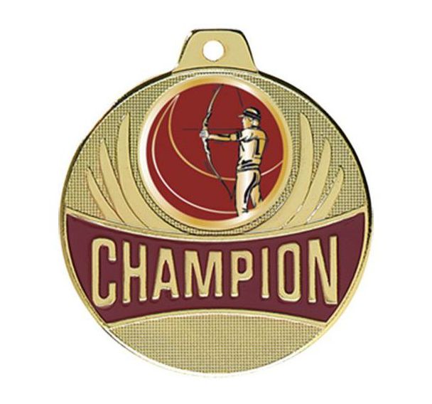 Médaille tir à l'arc - champion - 50mm