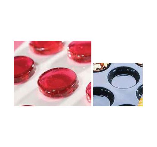 Médaillons Flexipan 600x400mm Empreintes 28x8mm