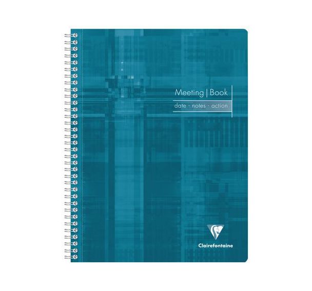 Meeting Book reliure intégrale 22,5x29,7cm 160p détachables pré-imprimées ''Date+Notes+Action''