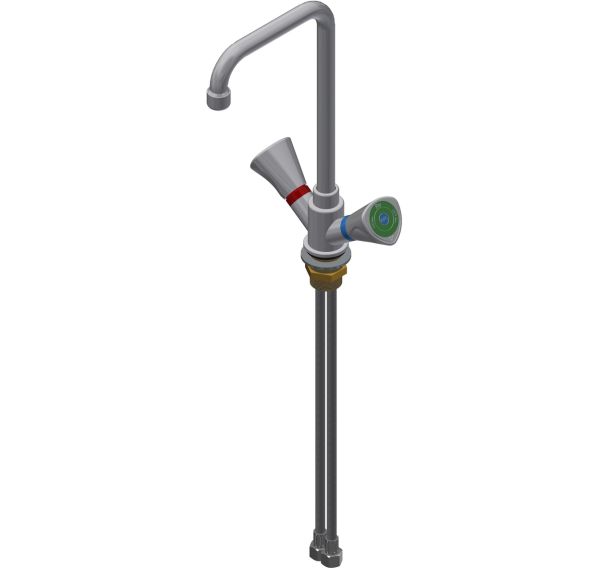 Mélangeur pivotant EF-EC en L sur table et flexible - Asem