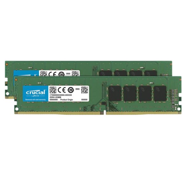 Mémoire RAM Crucial DIMM DDR4 2x16Go 3200Mhz CL22 non ECC - Micron