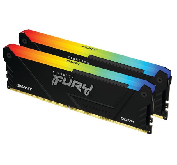 Mémoire RAM FURY Beast RGB DIMM DDR4 2x16Go CL18 non ECC - Kingston