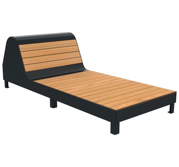 Méridienne MADRID lames bois/métal - BUTON DESIGN