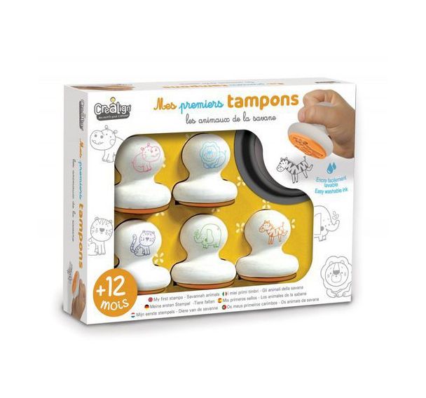 Mes 1ers tampons animaux, ergonomiques et légers - La savane