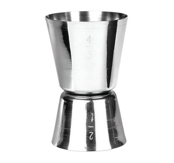 Mesure à alcool 2 et 4 cl en acier inoxydable