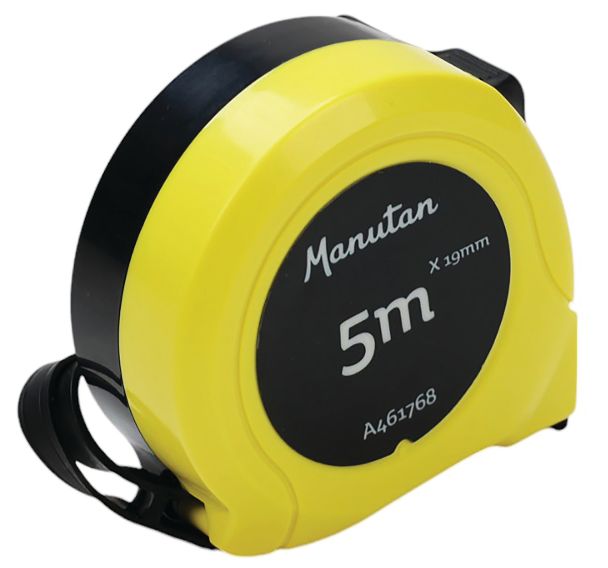 Mètre Ruban 3 et 2 m x 16 mm et 5 m x 19 mm - ABS - Manutan Expert