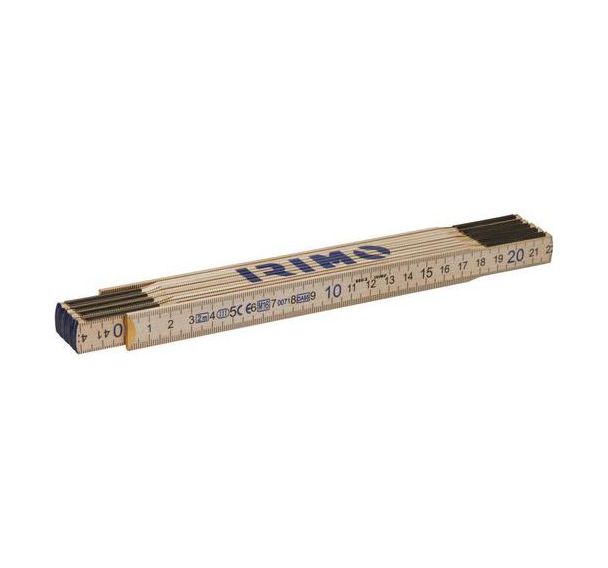 Mètre bois pliable 2m 10 sections