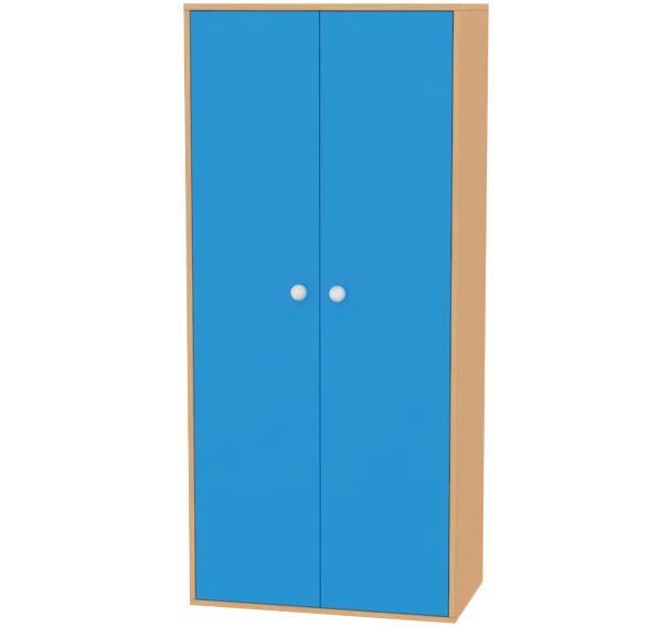 Meuble 2 portes classiques 4 étagères (2 mobiles) Bessiere