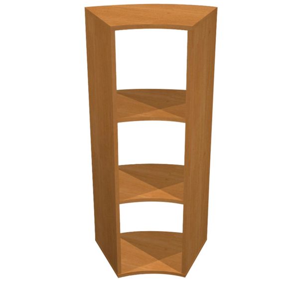 Meuble 3 cases Maxicube courbe angle 45 Aulne