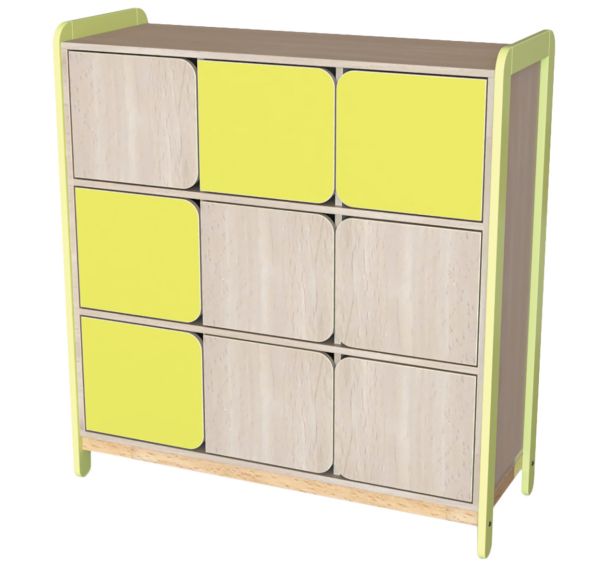 Meuble 3 colonnes avec 9 portes Lili