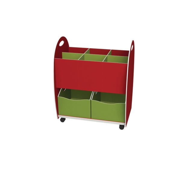 Meuble 6 bacs 2 tiroirs Emma hauteur 75 cm - Paperflow