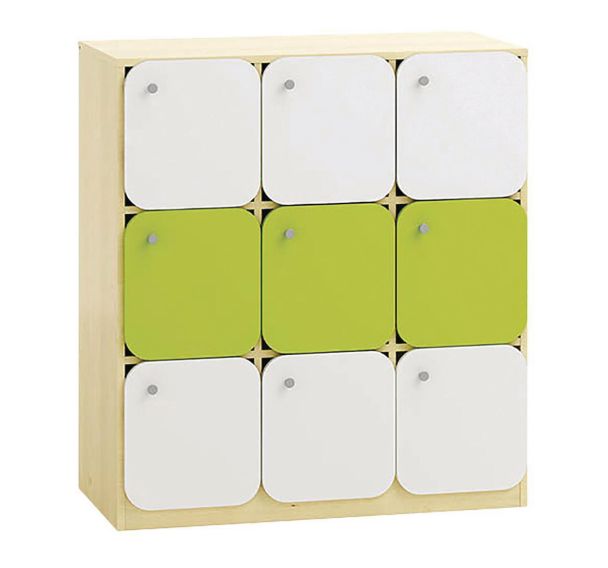 Meuble 9 cases avec portes