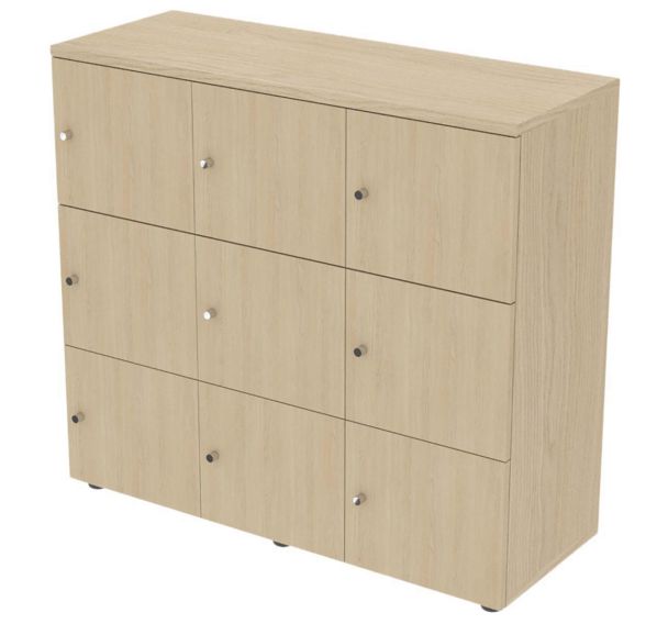 Meuble 9 cases portes battantes